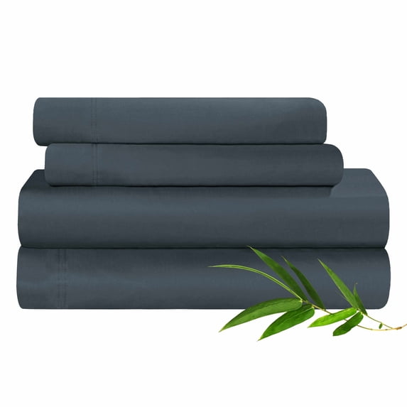Rayon from Bamboo Solid Deep Pocket Sheet Set Charcoal / Full