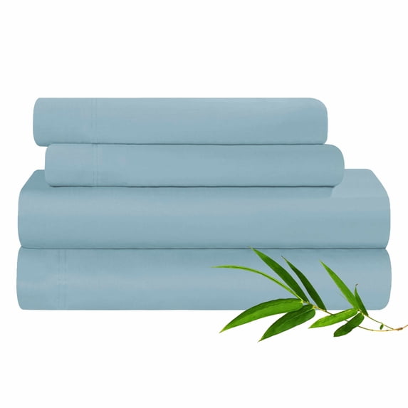 Rayon from Bamboo Solid Deep Pocket Sheet Set Light Blue / Twin XL