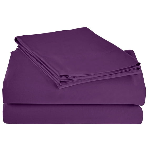 Rayon from Bamboo Solid Deep Pocket Sheet Set Purple / Twin