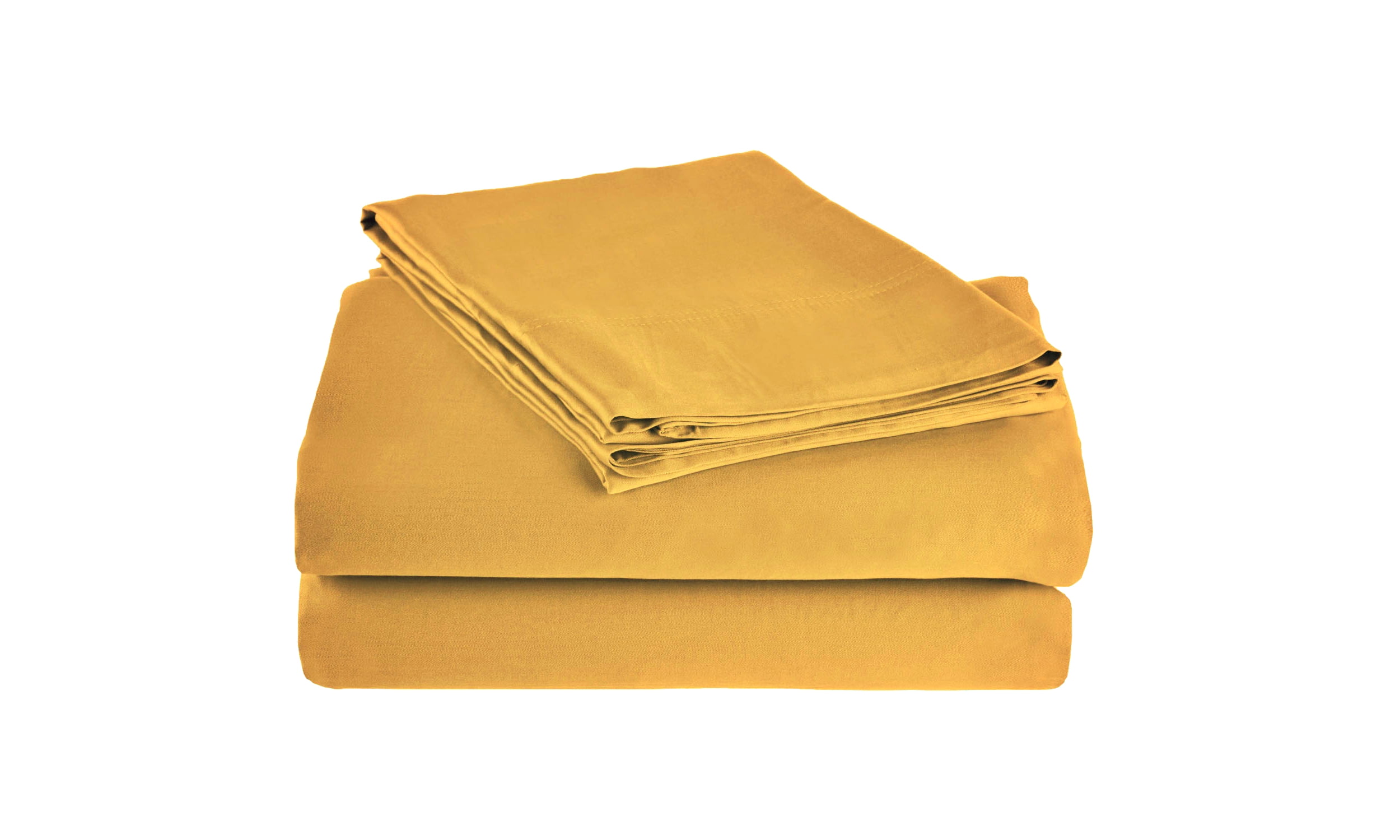 Gold Twin Rayon Bamboo Deep Pocket Sateen Sheet Set