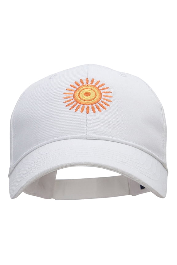 Rayos de Sol Embroidered Low Profile PET Spun Cap - White OSFM