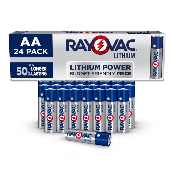Rayovac 1.5V Lithium AA Batteries (24 Pack), Double A Batteries Y201