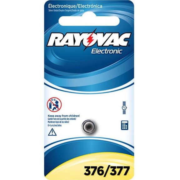 RAYOVAC 376/377-1ZMA 1.5-Volt 376/377 Silver Watch/Electronic Battery