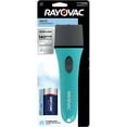 thumbnail image 1 of Rayovac 3765872 Brite Essentials 20 Lumens LED D Flashlight  Turquoise &amp; Gray, 1 of 3