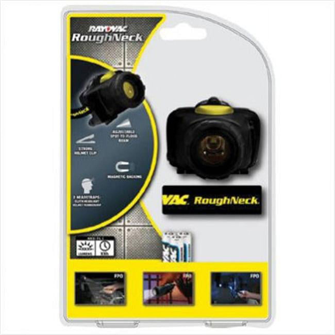 Rayovac 620-RNHL3AAA-B Roughneck 3Aaa Led Headlight W- Cloth Head Stra