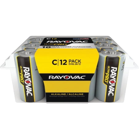 Rayovac C Batteries, Ultra Pro Alkaline C Cell Batteries 12 Battery Count