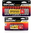 Rayovac Fusion AA Batteries (12 Pack), Double A Alkaline Batteries and