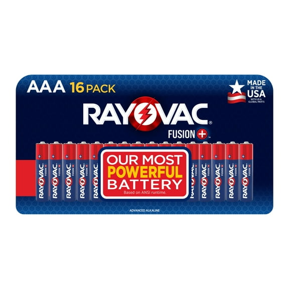 Rayovac Fusion AAA Batteries (16 Pack), Triple A Alkaline Batteries