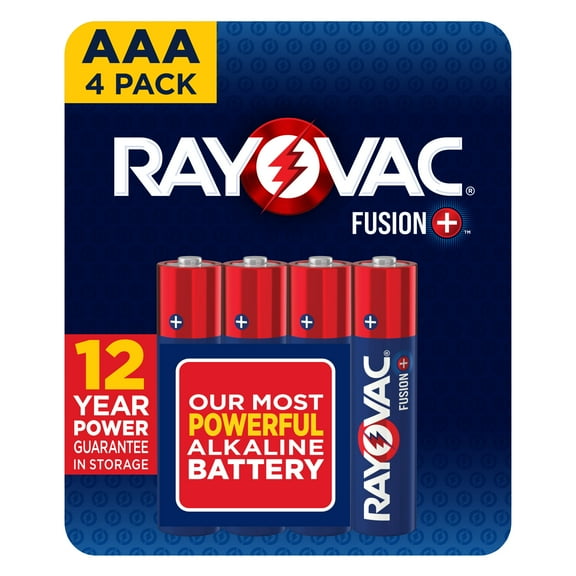 Rayovac Fusion AAA Batteries (4 Pack), Triple A Alkaline Batteries