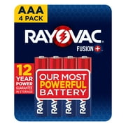 Rayovac Fusion AAA Batteries (4 Pack), Triple A Alkaline Batteries