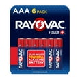thumbnail image 1 of Rayovac Fusion AAA Batteries (6 Pack), Triple A Alkaline Batteries, 1 of 9