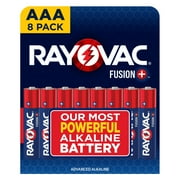 Rayovac Fusion AAA Batteries (8 Pack), Triple A Alkaline Batteries