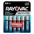 thumbnail image 1 of Rayovac High Energy AA Batteries (10 Pack), Double A Batteries, 1 of 5