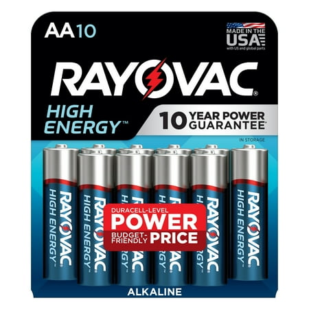 Rayovac High Energy AA Batteries (10 Pack), Double A Batteries