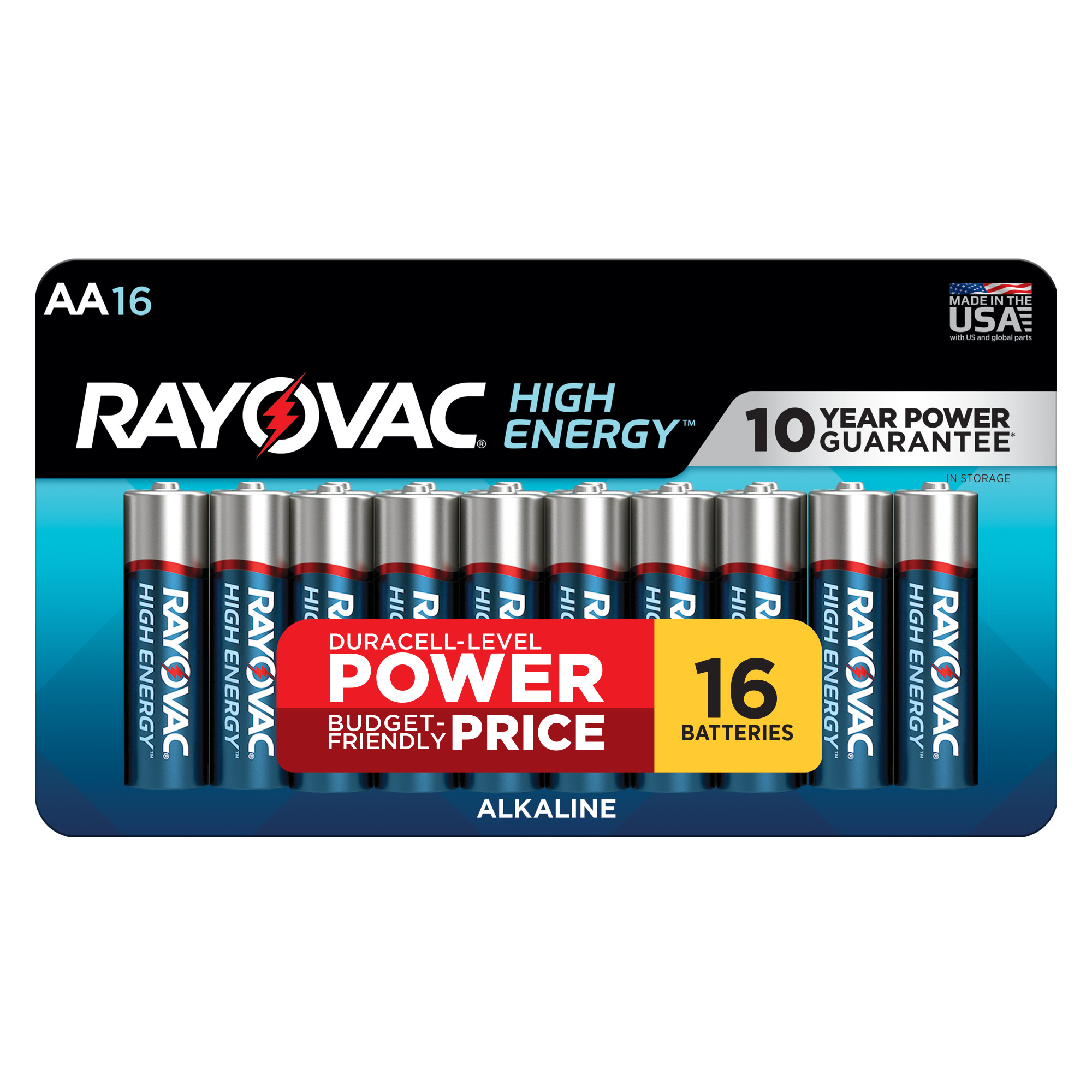 Rayovac High Energy AA Batteries (16 Pack), Double A Batteries - image 1 of 10