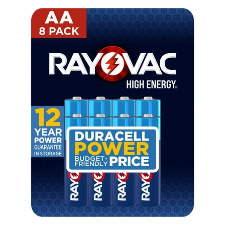 Rayovac High Energy AA Batteries (8 Pack), Double A Batteries