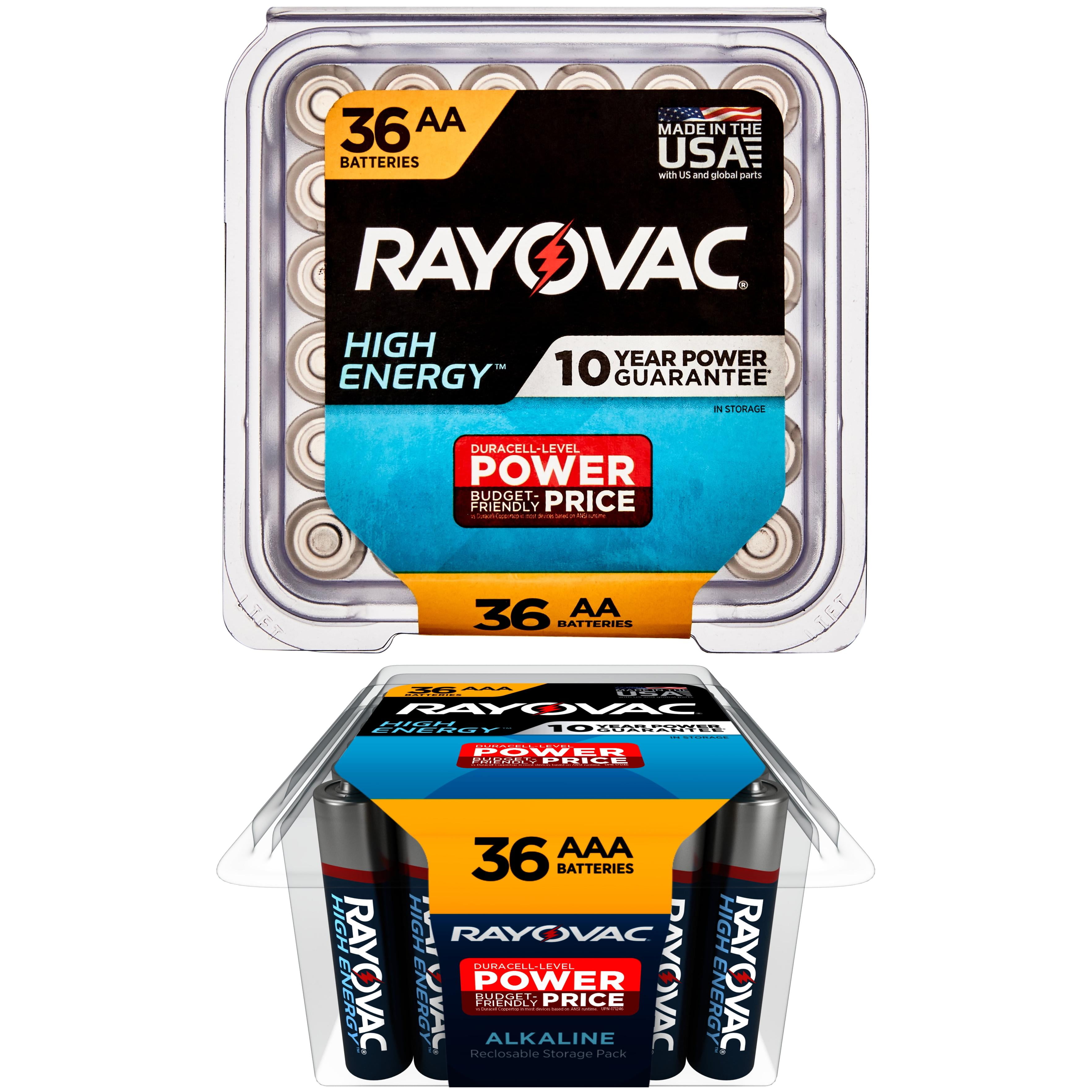 Rayovac High Energy AA Batteries & AAA Batteries, 1.5 V, 72 Pack Total