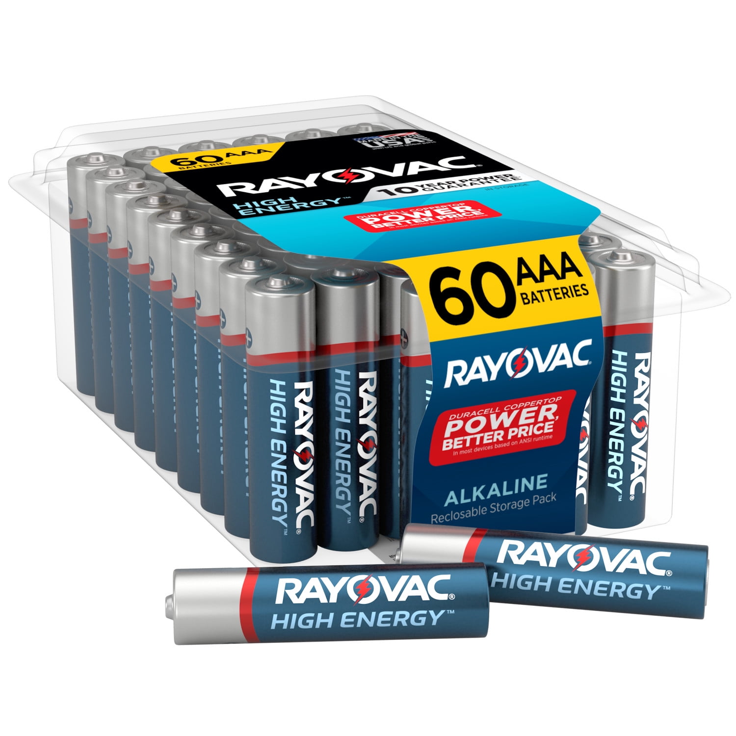 Rayovac High Energy AAA Batteries (60 Pack), Triple A Batteries