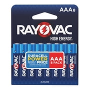Rayovac High Energy AAA Batteries 8 Pack, Triple A Batteries
