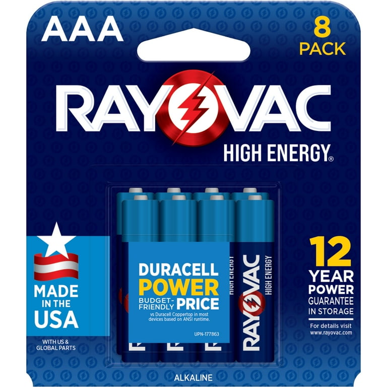Rayovac High-Energy Alkaline AAA Battery 12-Packs - For Multipurpose - AAA - 12 / Carton