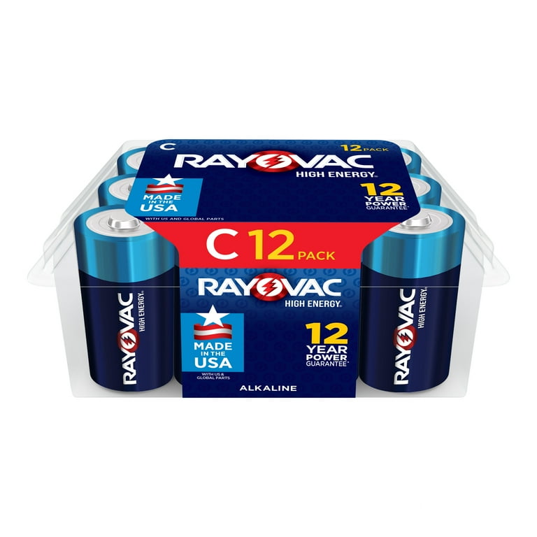 Rayovac High-Energy Alkaline C Batteries - For Multipurpose - AAA - 12 / Pack