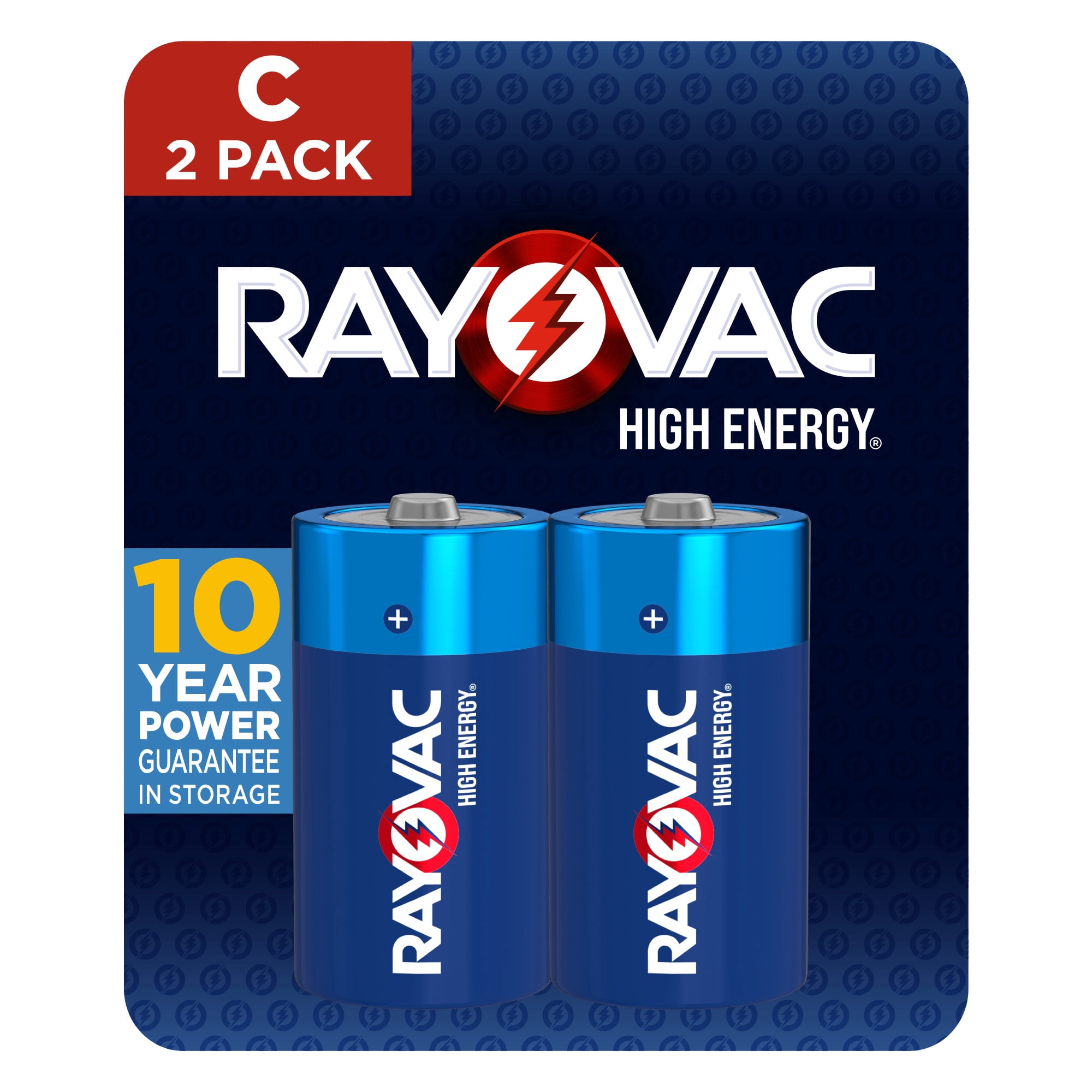 Rayovac High Energy C Batteries (2 Pack), Alkaline C Cell Batteries ...