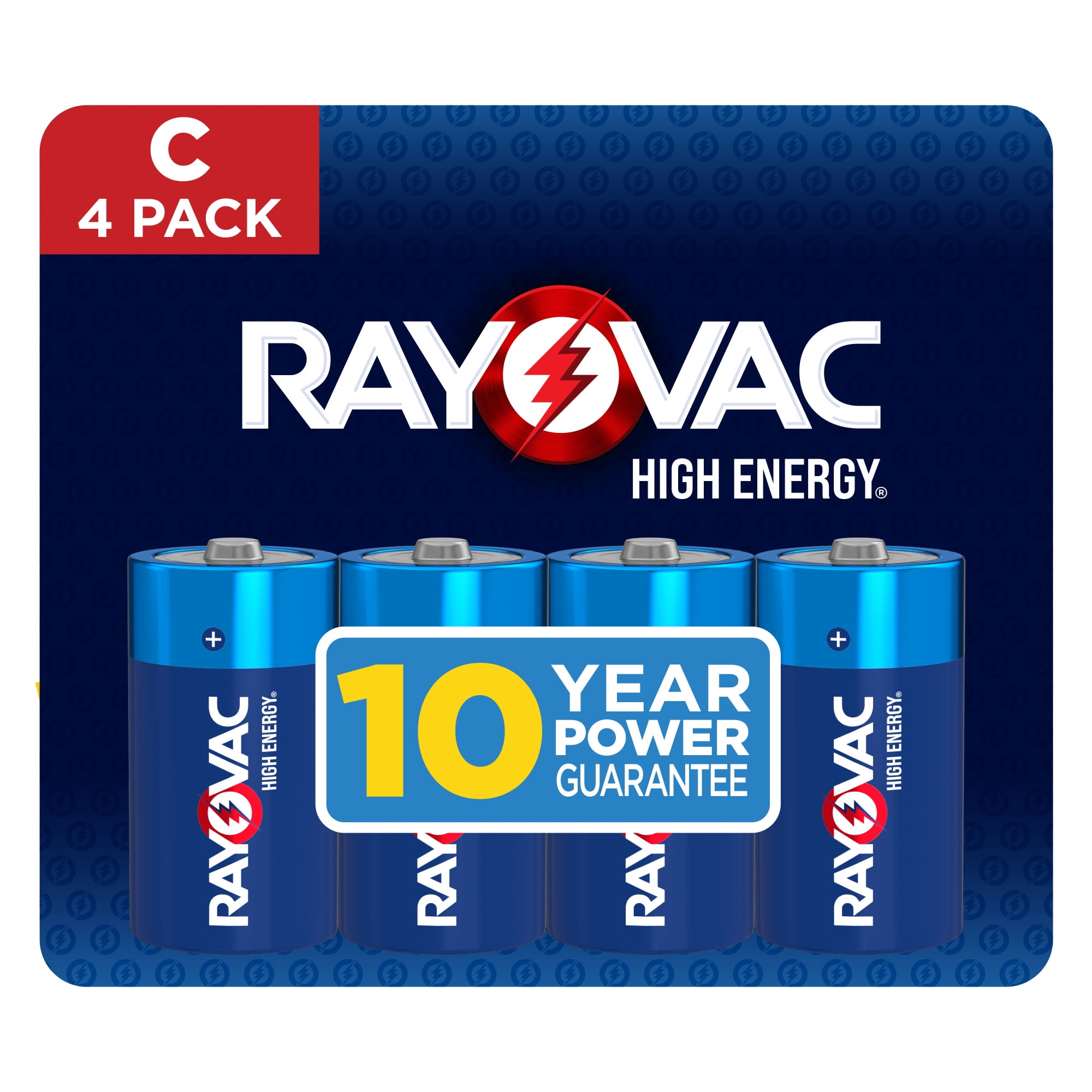 Rayovac High Energy C Batteries (4 Pack), Alkaline C Cell Batteries