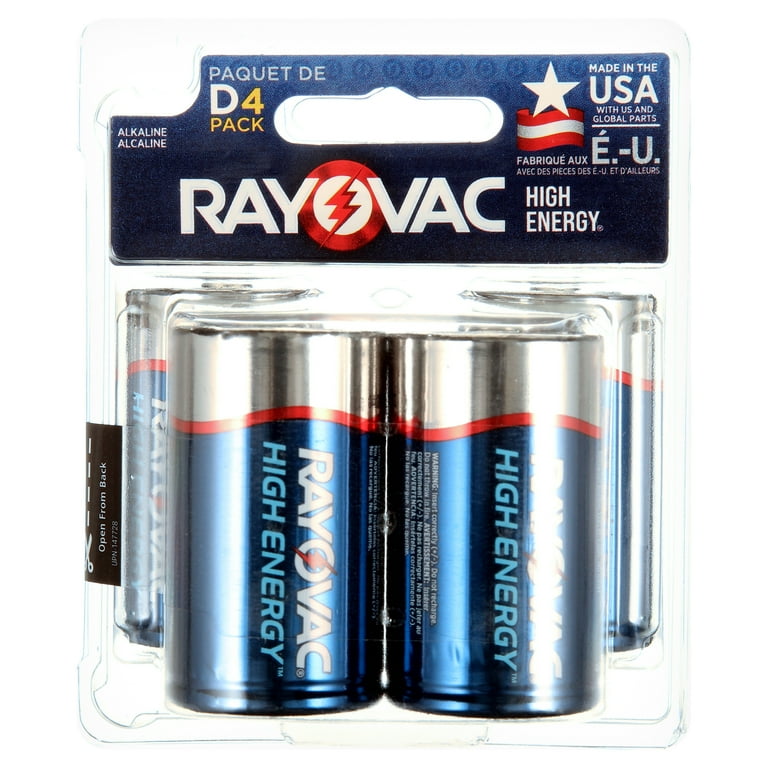Rayovac Alkaline D Batteries - For Multipurpose - D - 4 / Pack Rayovac Alkaline D Batteries - For Multipurpose - D - 4 / Pack