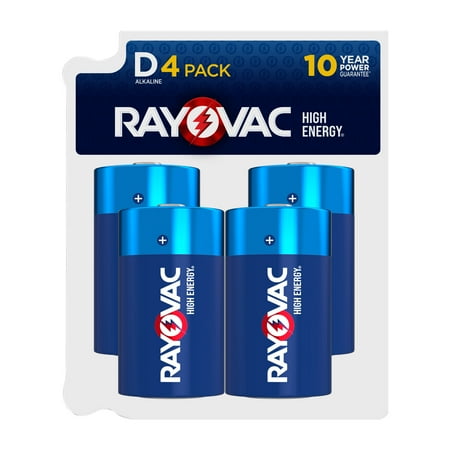 Rayovac High Energy D Batteries (4 Pack), Alkaline D Cell Batteries