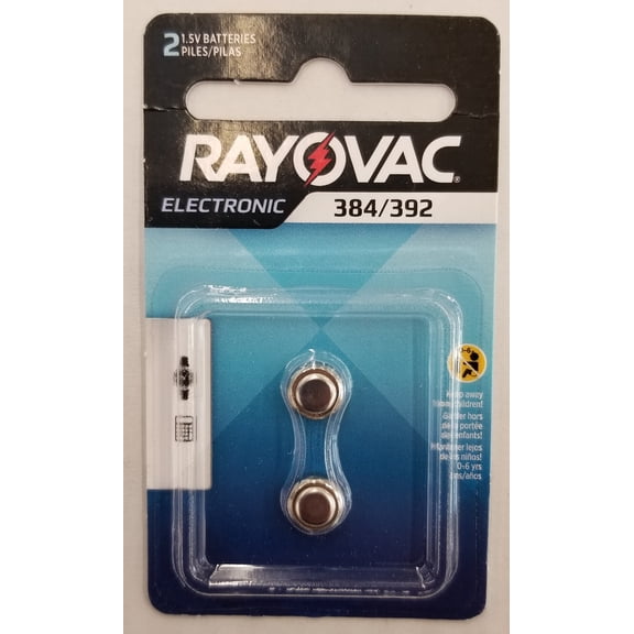 Rayovac Mercury Free 392 Silver Oxide Battery for Use in Analog or Digital Watches, Non-Rechargable.