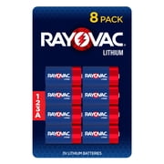 Rayovac 123 3V Lithium Photo Batteries 8 Pack, CR123A High Power Lithium Batteries Compatible with Cameras, Flashlights, Electronics and More