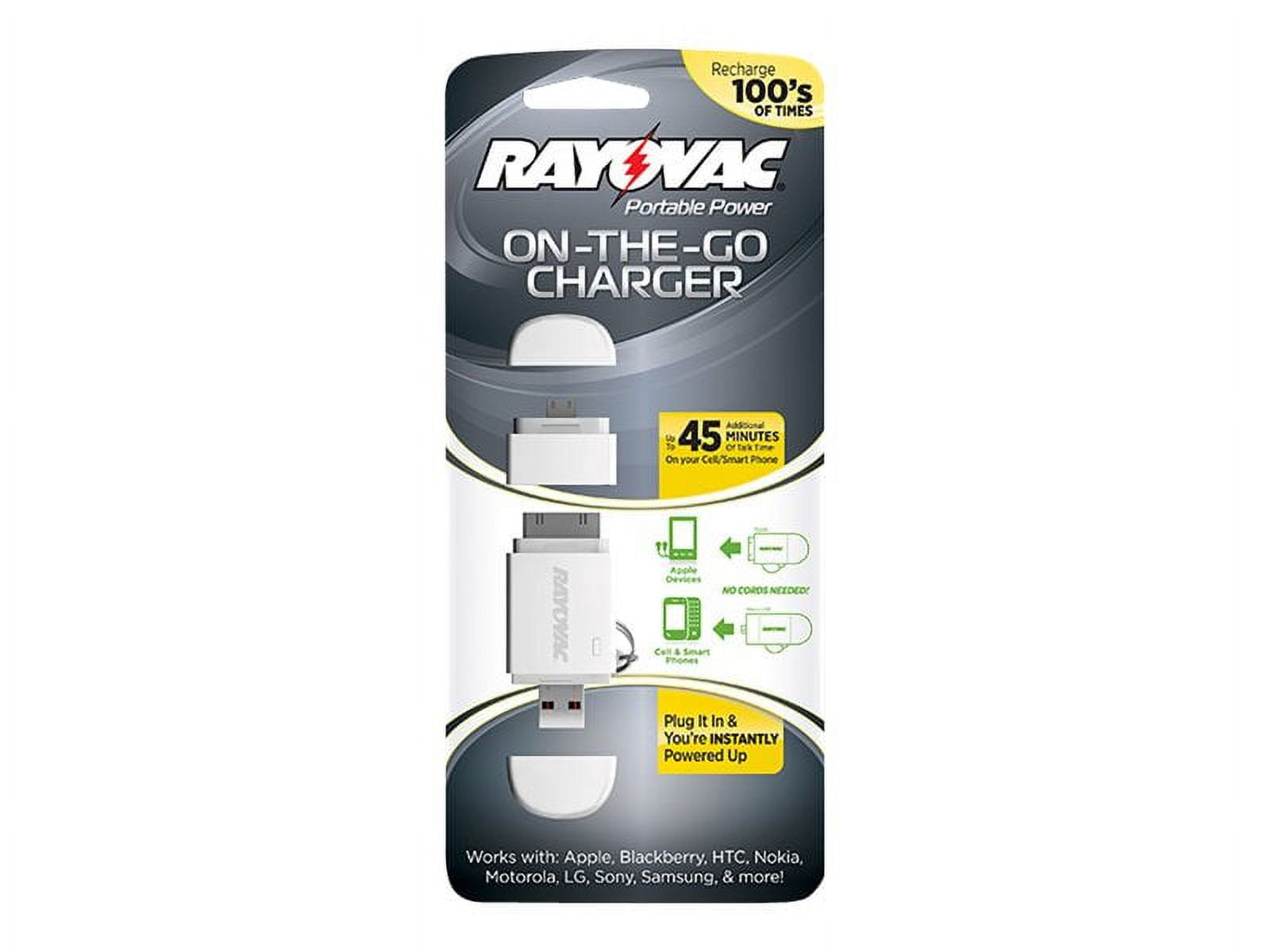 Rayovac Portable Power On-The-Go Charger - External battery pack - Li-Ion - 400 mAh - for Apple iPad/iPhone/iPod