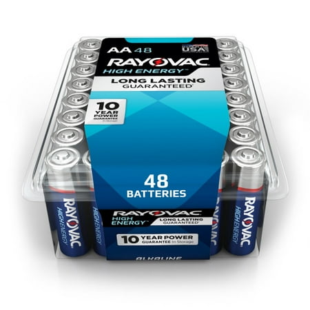 Rayovac - High Energy AA Batteries (48 Pack), Double A Alkaline Batteries