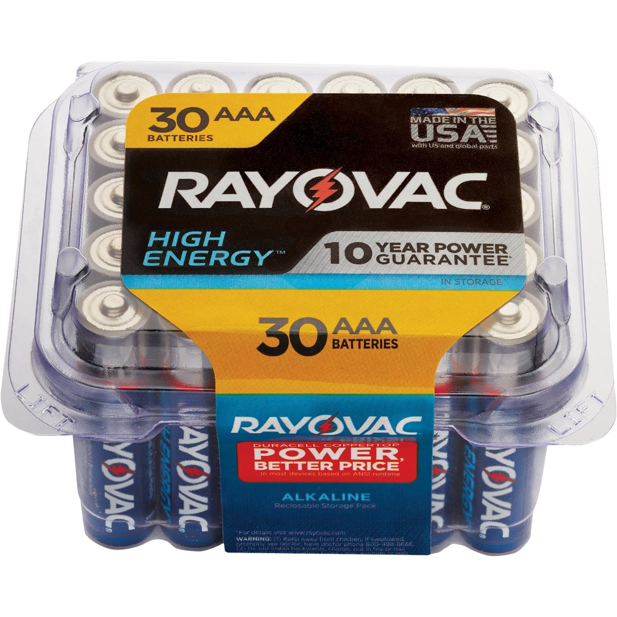 Spectrum Rayovac Propack Battery - Alkaline - 30 Count — Residential Use, Standard Application
