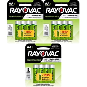 Rayovac Rechargeable 1350mAh NiMH AA Batteries 12 (3x4) Pack