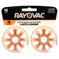 thumbnail image 1 of Rayovac Size 13 Hearing Aid Batteries (16 Pack), Size 13 Batteries, 1 of 10