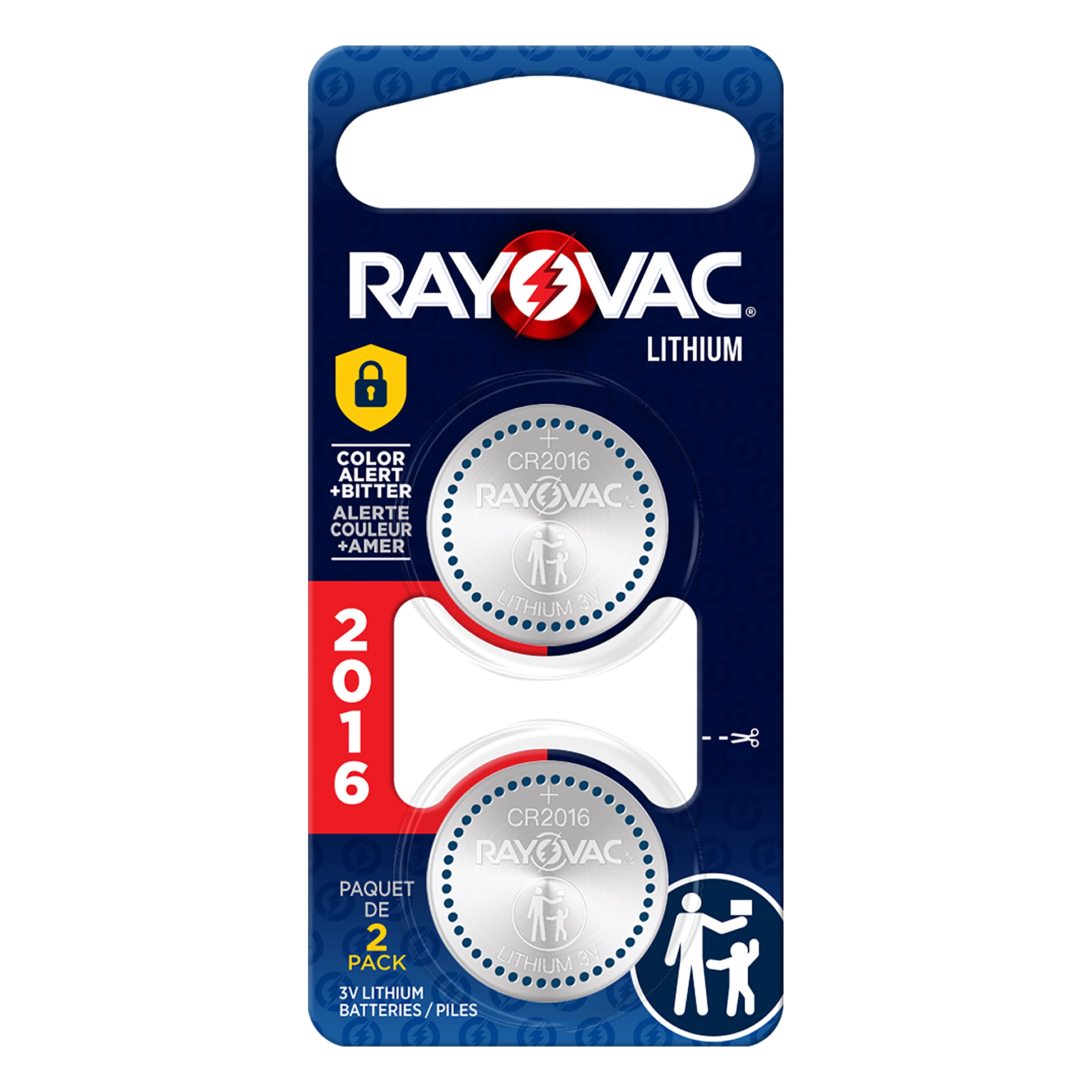 Rayovac Lithium Coin Cell Batteries Size 2016 3V, 2 Pack