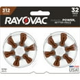 thumbnail image 1 of Rayovac Size 312 Hearing Aid Batteries (32 Pack), Size 312 Batteries, 1 of 9