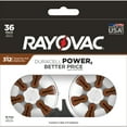 thumbnail image 1 of Rayovac Size 312 Hearing Aid Batteries (36 Pack), Size 312 Batteries, 1 of 9