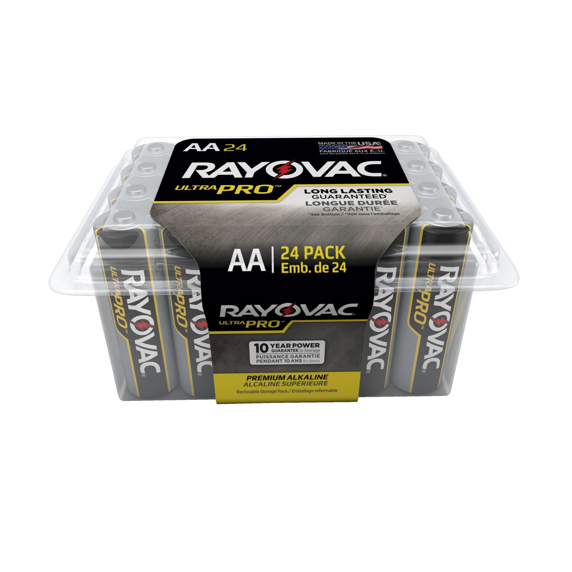 Rayovac Ultra Pro Alkaline AA Batteries, 24 Pack