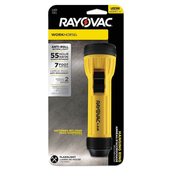 Rayovac Industrial LED Flashlight 2D Yellow/Black I2DLEDBD