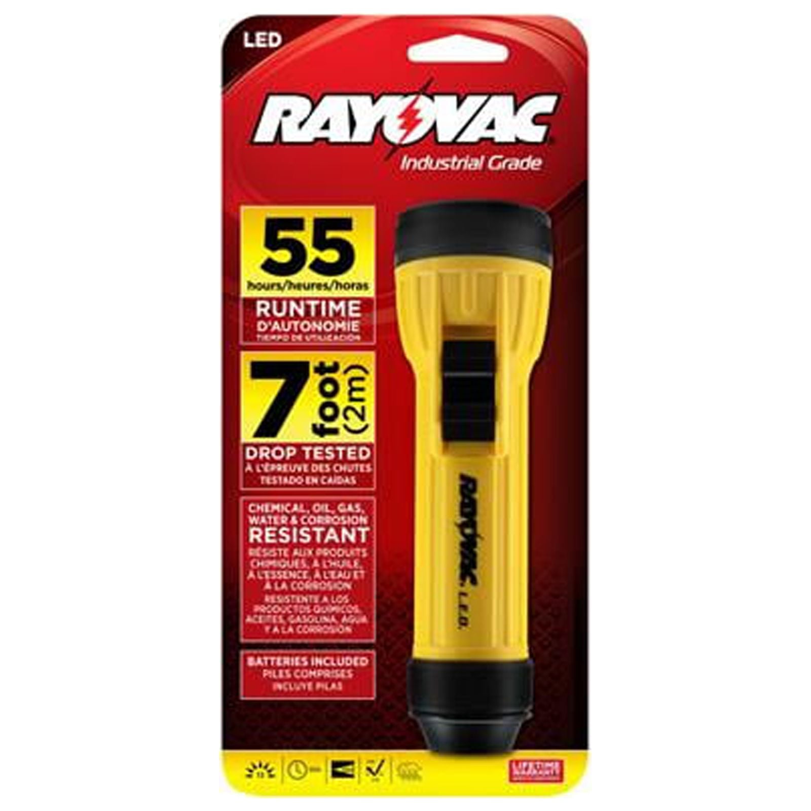 Rayovac Workhorse 20 lm Black/Yellow LED Flashlight D Battery