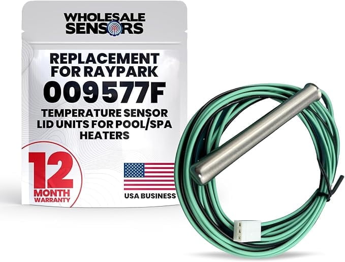 Raypak 009577F Replacement - Spa & Pool Heater Sensor - Made in The USA - 12-Month Warranty