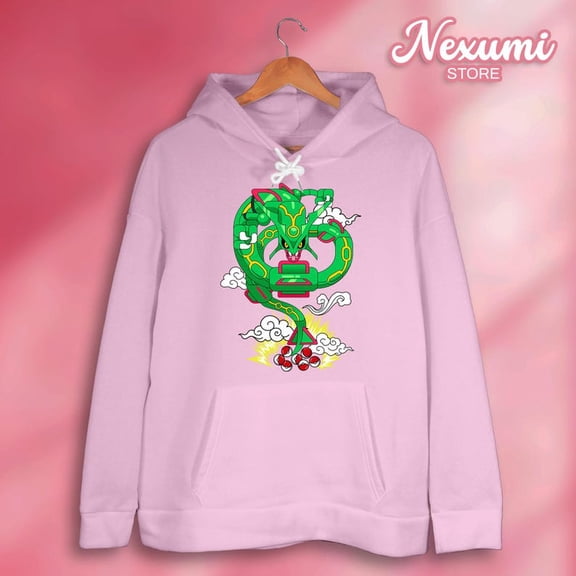 Rayquaza Inspired Hoodie Sweatshirt, Sky Dragon Sweatshirt, Style Unisex Gaming Sweatshirt for Fans Dragon Power