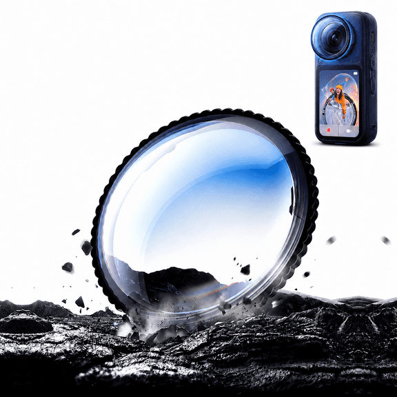 Raywowo Premium Lens Guard for Insta360 X6, PC/Optical High Transparency Tempered Glass Lens Protector Cover, Snap-On Anti-Fog Anti-Scratch Camera Multi-Coated Lens Cap for Insta360 x6 Accessories