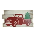 thumbnail image 1 of Raz 28" Rustic Wood and Metal Red Truck Carrying Tree Wall Art, 1 of 5