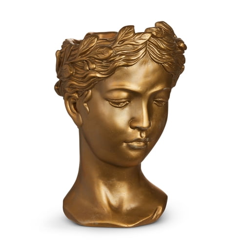 Raz Imports 13.25" Gold Goddess Head Planter (4509831)