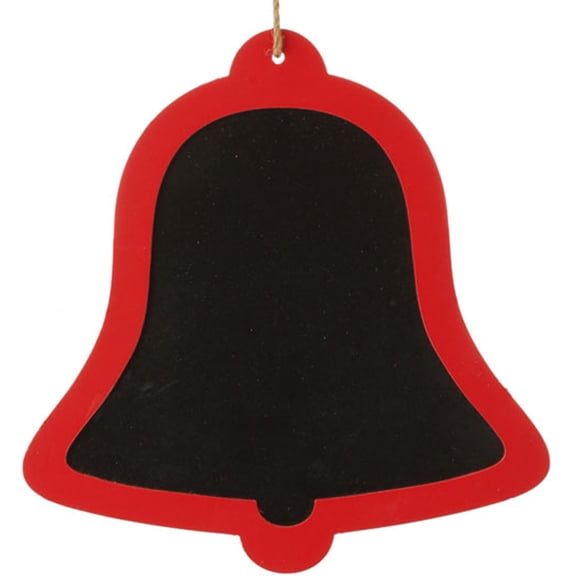 13.5" Black and Red Country Rustic Bell Shaped Christmas Ornament
