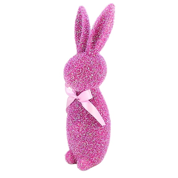 Raz Imports 16.00In Iridescent Purple Flocked Bunny, Polyester Foam, Easter Lightweight 4532766