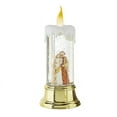 thumbnail image 1 of Raz Imports 2022 10.25" Holy Family Lighted Swirling Glitter Water Candle, 1 of 1